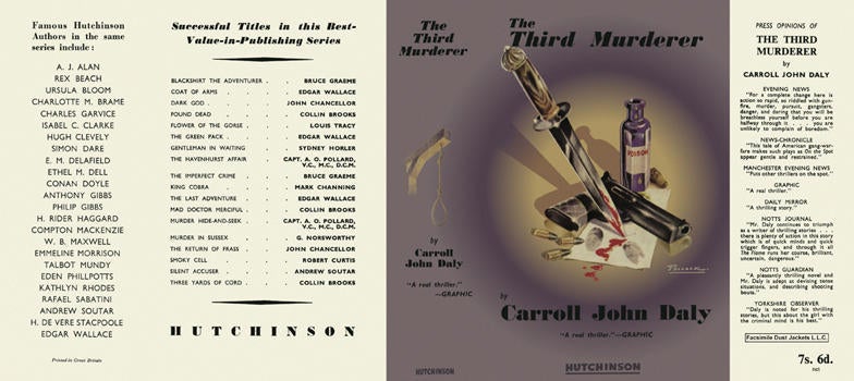 Item #1001 Third Murderer, The. Carroll John Daly.