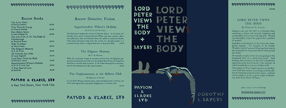 Item #10023 Lord Peter Views the Body. Dorothy L. Sayers.