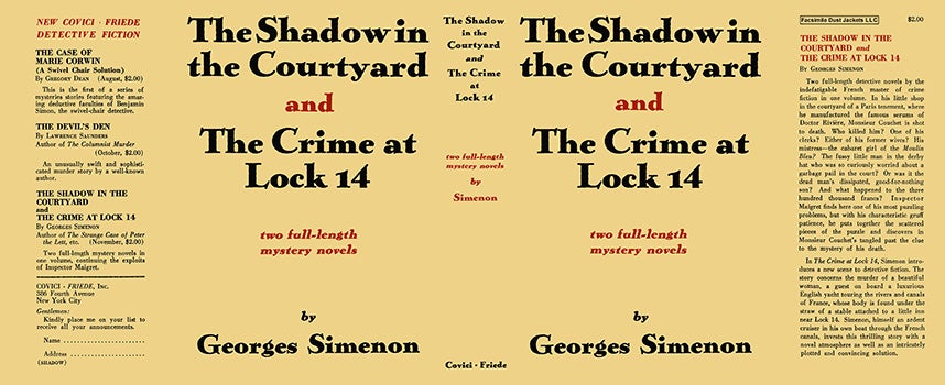 Item #10034 Shadow in the Courtyard and The Crime at Lock 14, The. Georges Simenon
