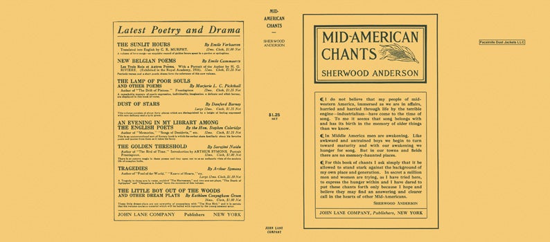 Item #10045 Mid-American Chants. Sherwood Anderson