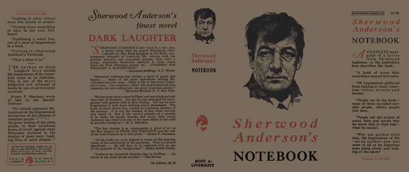 Item #10046 Notebook. Sherwood Anderson