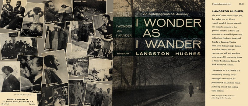 Item #10180 I Wonder As I Wander. Langston Hughes.