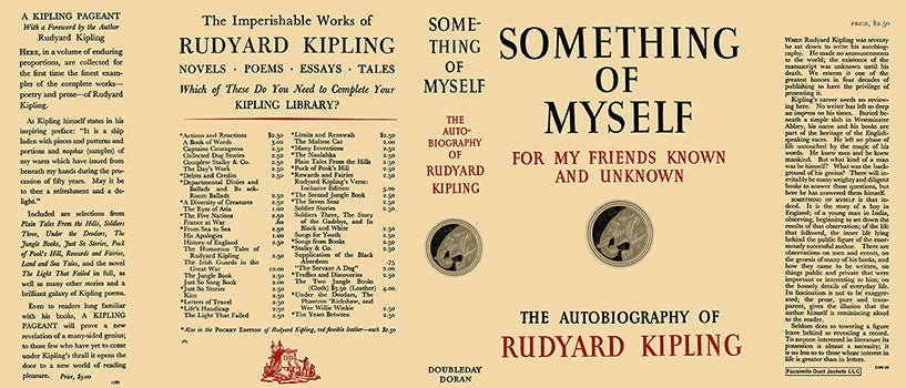 Item #10201 Something of Myself. Rudyard Kipling