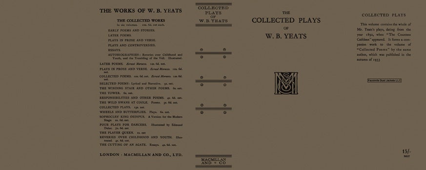 Item #10357 Collected Plays of W. B. Yeats, The. W. B. Yeats.
