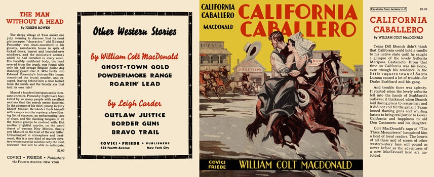 Item #10425 California Caballero. William Colt MacDonald