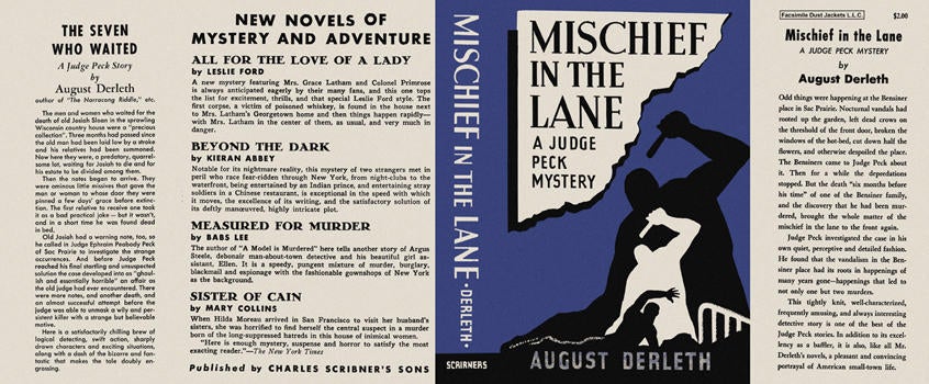 Item #1043 Mischief in the Lane. August Derleth
