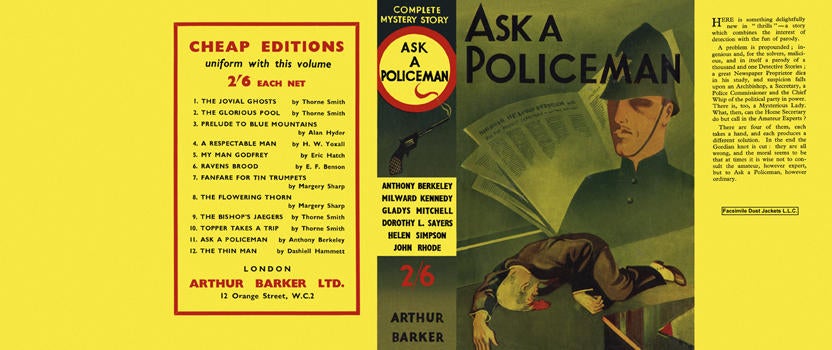 Item #1051 Ask a Policeman. The Detection Club.