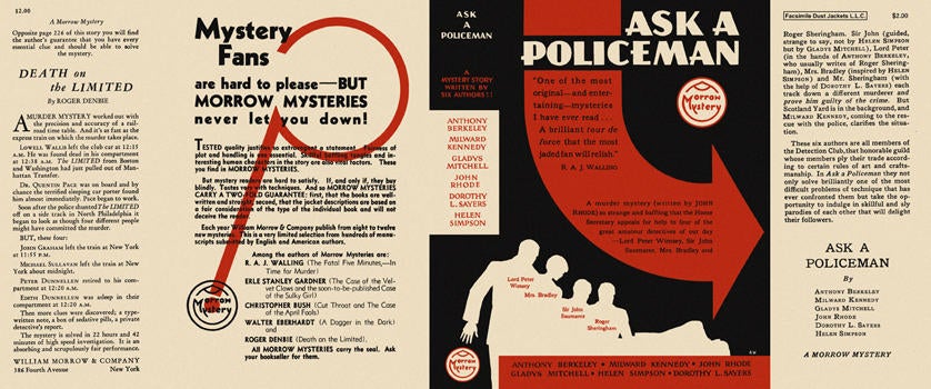 Item #1052 Ask a Policeman. The Detection Club