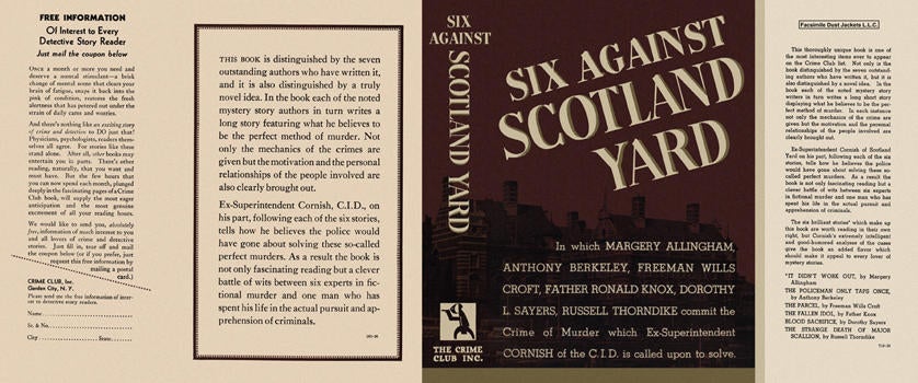 Item #1056 Six Against Scotland Yard. The Detection Club