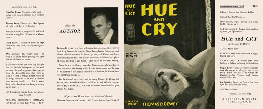 Item #1064 Hue and Cry. Thomas B. Dewey