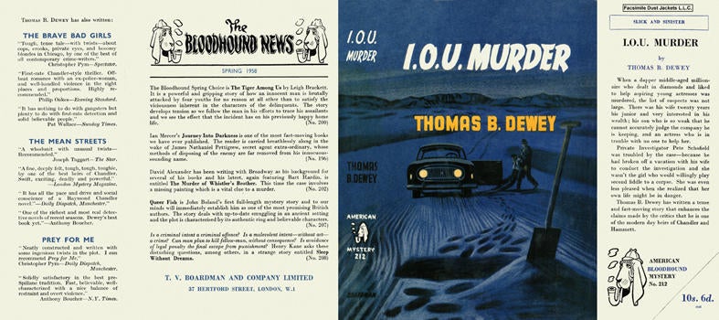 Item #1065 I. O. U. Murder. Thomas B. Dewey.