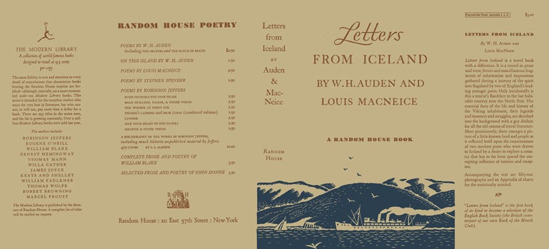 Item #11086 Letters from Iceland. W. H. Auden, Louis MacNeice.