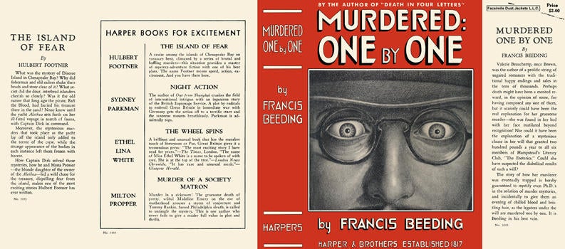 Item #11203 Murdered One by One. Francis Beeding