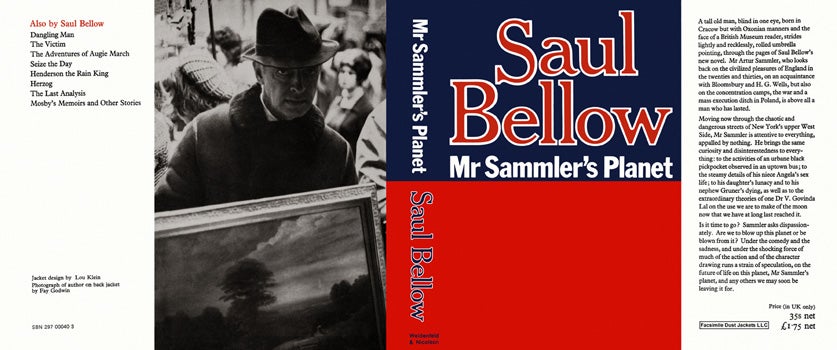 Item #11231 Mr. Sammler's Planet. Saul Bellow