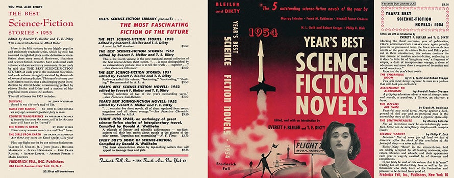 Item #11330 Year's Best Science Fiction Novels 1954. Everett F. Bleiler, T. E. Dikty, Anthology