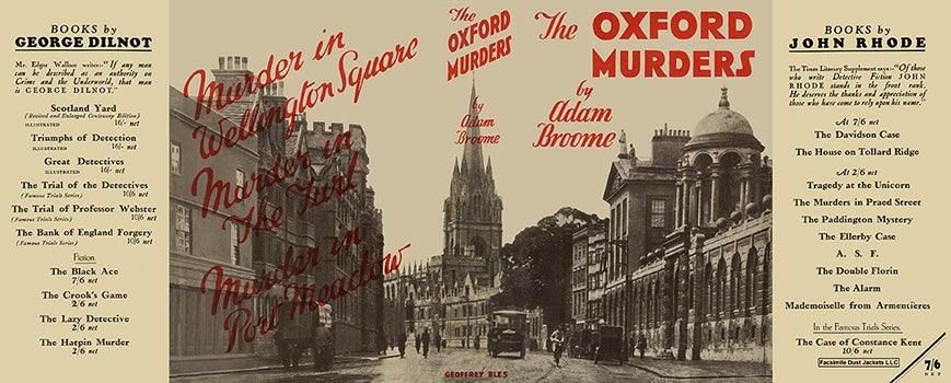 Item #11477 Oxford Murders, The. Adam Broome.