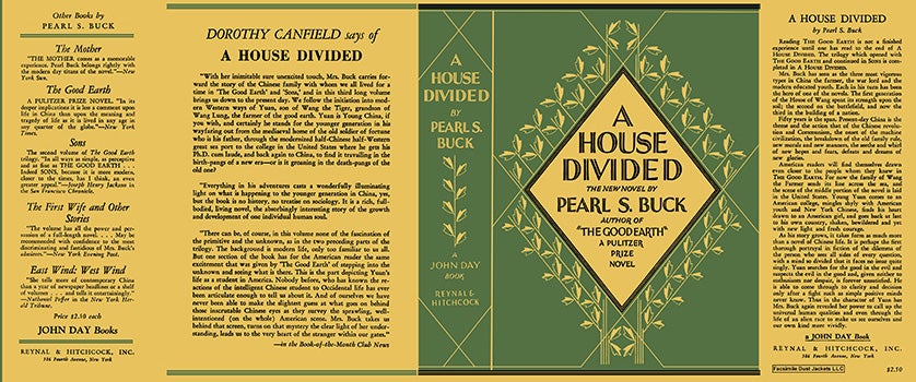 Item #11520 House Divided, A. Pearl S. Buck