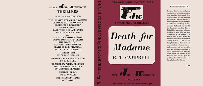 Item #11643 Death for Madame. R. T. Campbell
