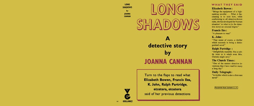 Item #11656 Long Shadows. Joanna Cannan