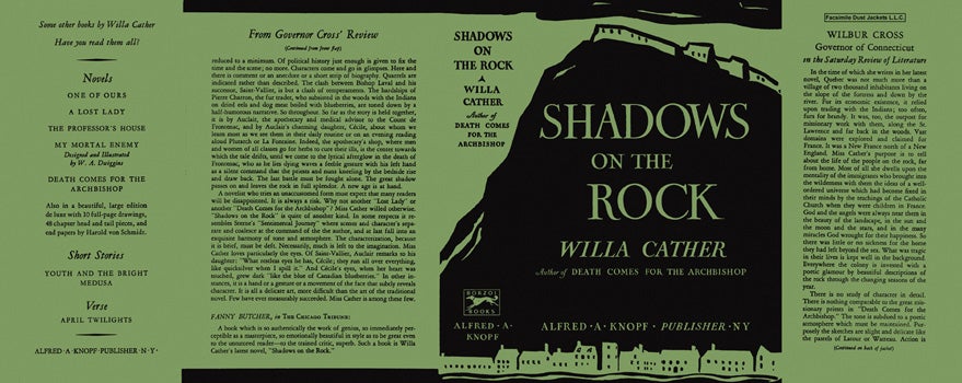 Item #11712 Shadows on the Rock. Willa Cather