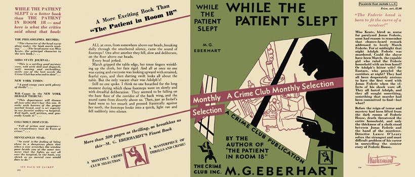 Item #1178 While the Patient Slept. Mignon G. Eberhart.