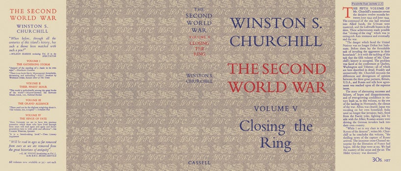 Item #11792 Second World War, Volume V, Closing the Ring, The. Winston S. Churchill