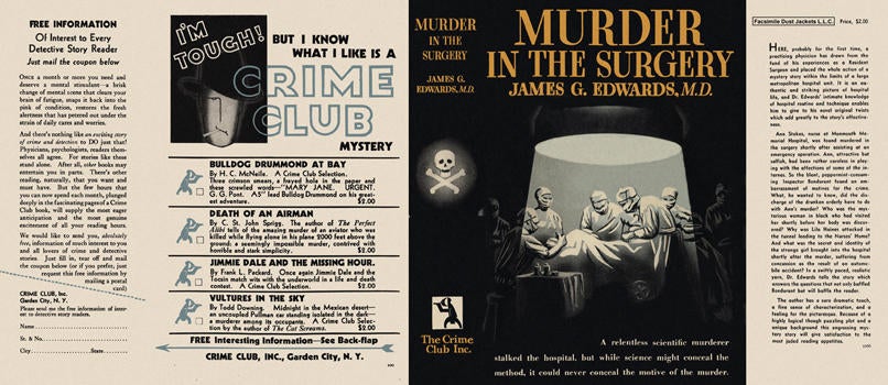 Item #1181 Murder in the Surgery. James G. Edwards, M. D.