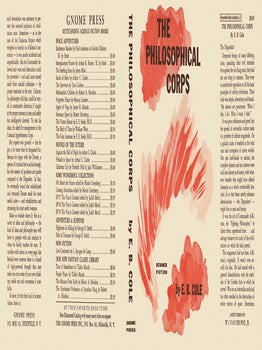 Philosophical Corps, The. E. B. Cole.