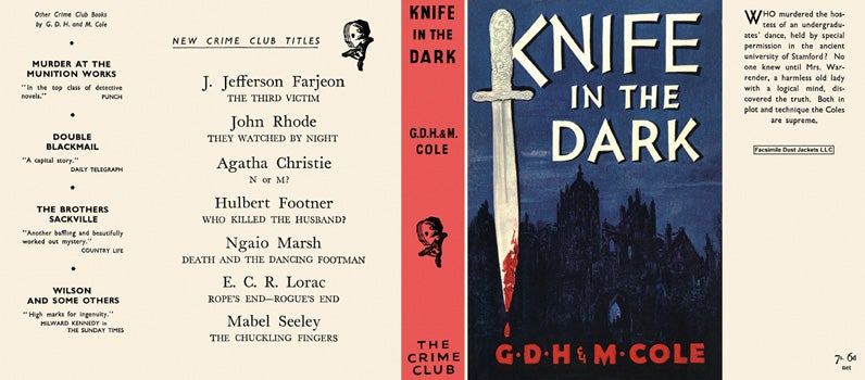 Item #11856 Knife in the Dark. G. D. H. Cole, Margaret Cole
