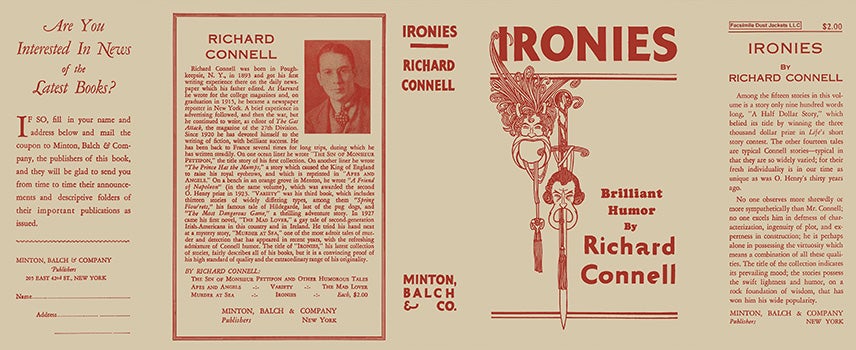 Item #11897 Ironies. Richard Connell