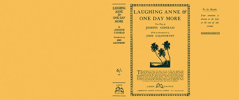 Item #11911 Laughing Anne and One Day More. Joseph Conrad.