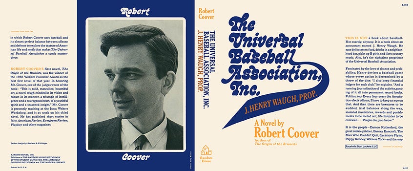 Item #11932 Universal Baseball Association, Inc., J. Henry Waugh, Prop., The. Robert Coover.