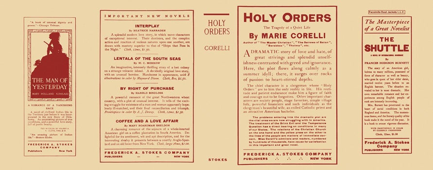 Item #11942 Holy Orders. Marie Corelli