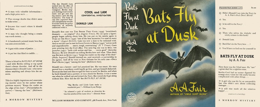 Item #1197 Bats Fly at Dusk. A. A. Fair.
