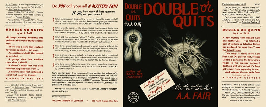 Item #1203 Double or Quits. A. A. Fair.