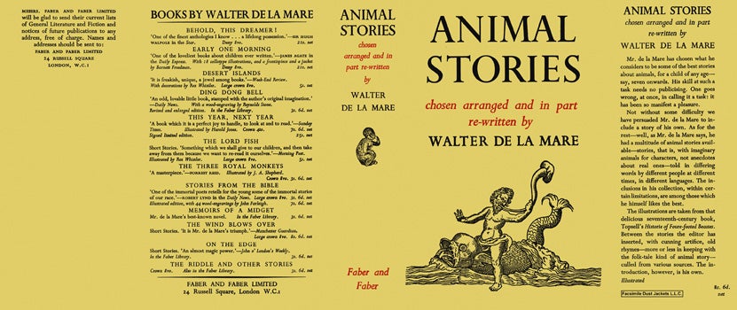 Item #12142 Animal Stories. Walter de la Mare