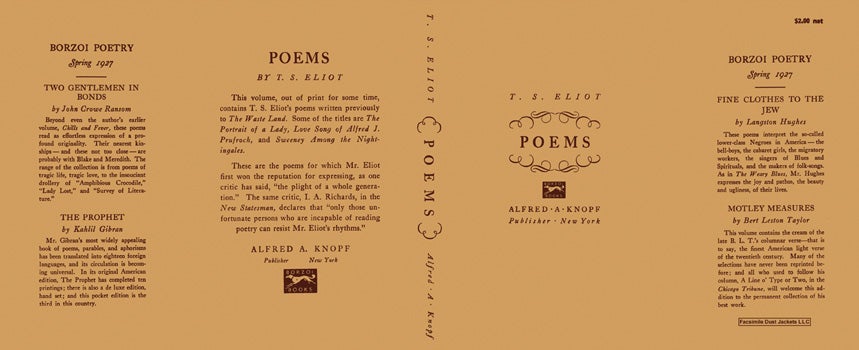 Item #12283 Poems. T. S. Eliot