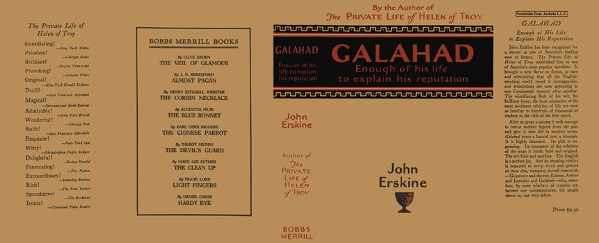 Item #12299 Galahad. John Erskine