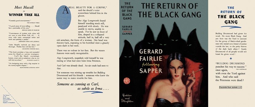 Item #12346 Return of the Black Gang, The. Gerard Fairlie.