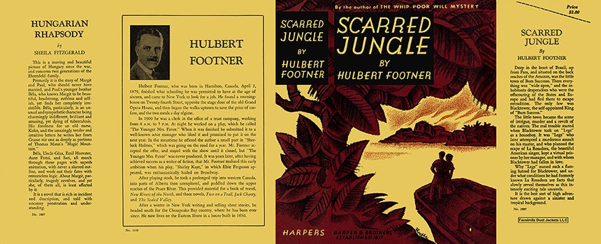 Item #12474 Scarred Jungle. Hulbert Footner.