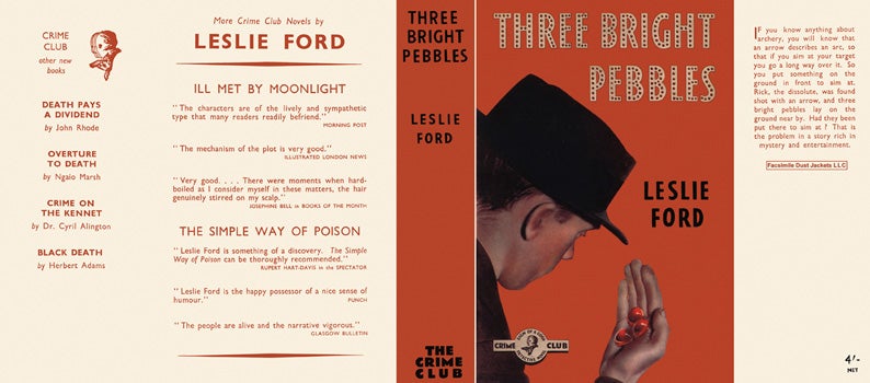 Item #12487 Three Bright Pebbles. Leslie Ford