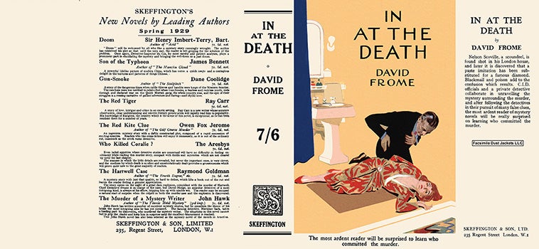 Item #12538 In at the Death. David Frome