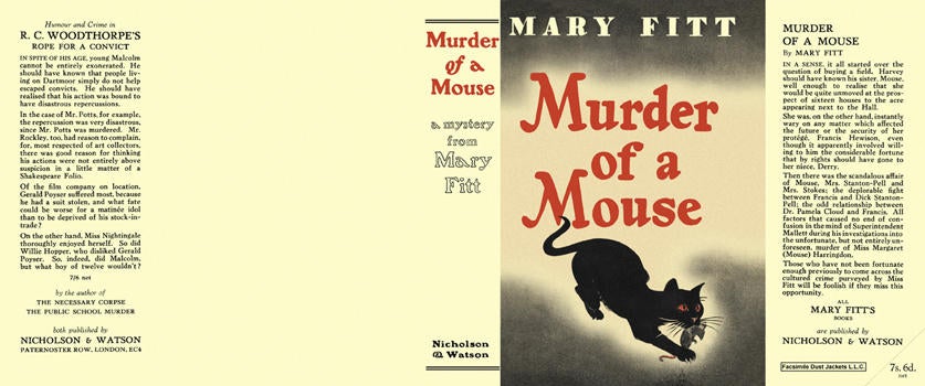 Item #1254 Murder of a Mouse. Mary Fitt