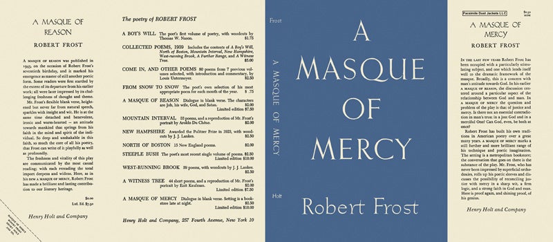 Item #12553 Masque of Mercy, A. Robert Frost