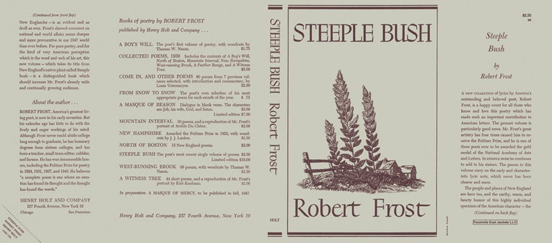 Item #12554 Steeple Bush. Robert Frost.