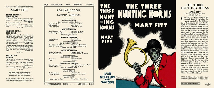 Item #1256 Three Hunting Horns, The. Mary Fitt