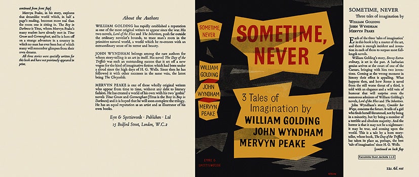 Item #12734 Sometime, Never. William Golding, John Wyndham, Mervyn Peake
