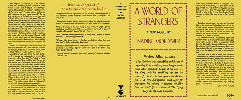Item #12773 World of Strangers, A. Nadine Gordimer.