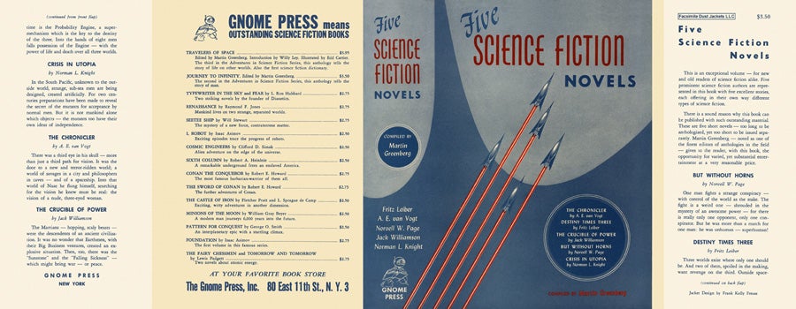 Item #12850 Five Science Fiction Novels. Martin Greenberg, Anthology.