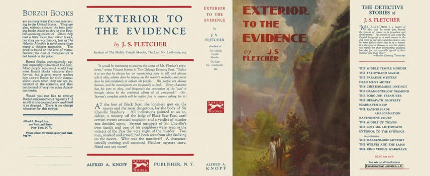 Item #1300 Exterior to the Evidence. J. S. Fletcher